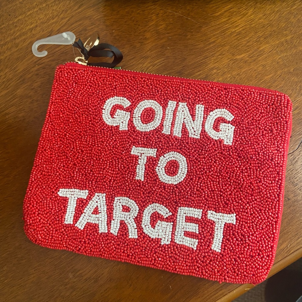 kate spade / Target Red Beaded Pouch / Clutch - Going to Target